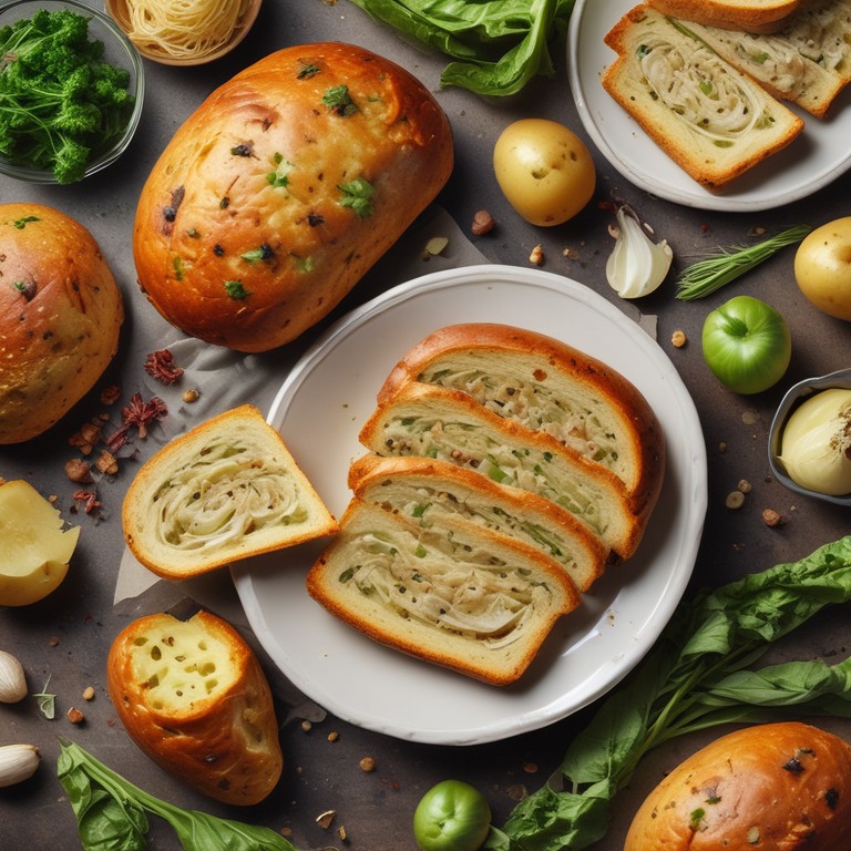 Savory Potato and Cabbage Stuffed Bread