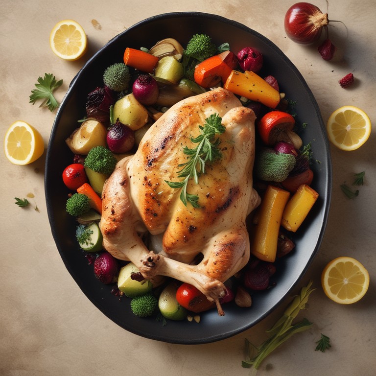 Succulent Lemon Herb Chicken with Roasted Vegetables