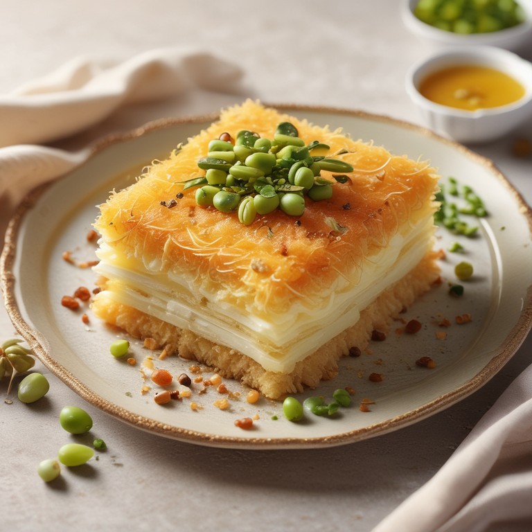Crispy Kunafa with Sweet Cheese Filling