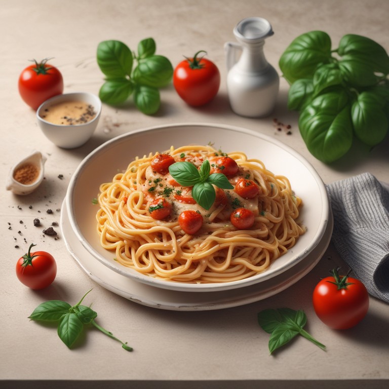Creamy Tomato Spaghetti with a Flavorful Twist