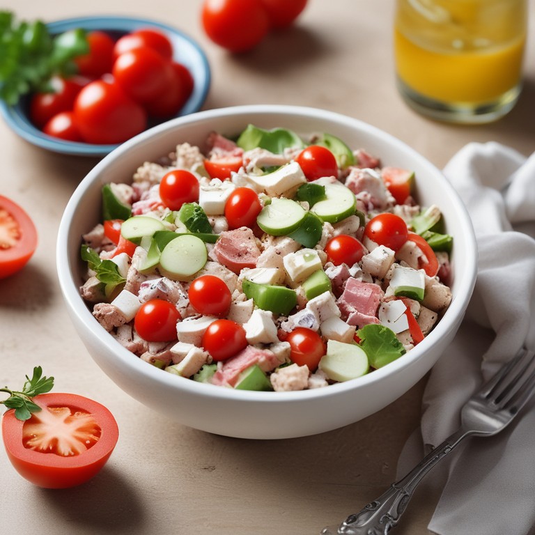Griechischer Thunfischsalat mit Joghurtdressing