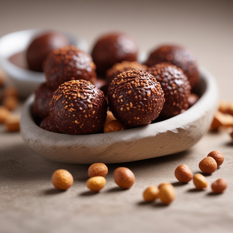 Delicioso Brigadeiro de Chocolate com Crocante de Amendoim
