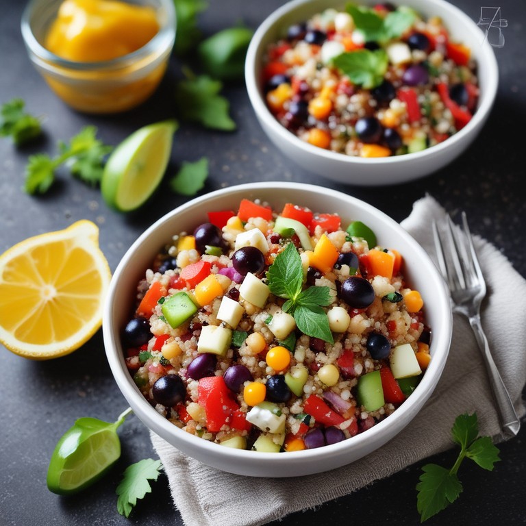 Mediterranean Quinoa Salad with Chickpeas and Vegetables