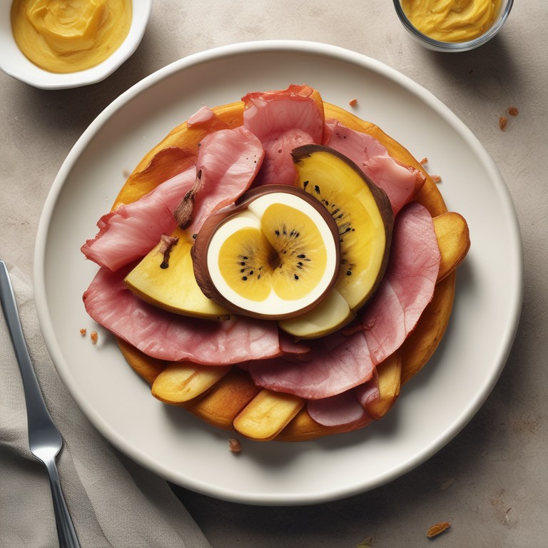 Plátano Rostizado con Jamón y Crema de Leche