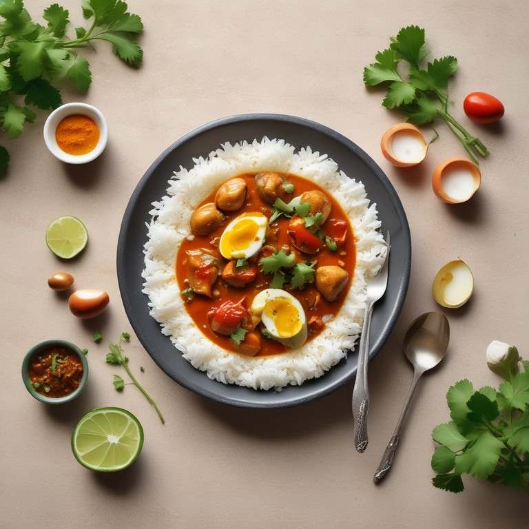 Spicy Egg Curry with Tomato and Onions