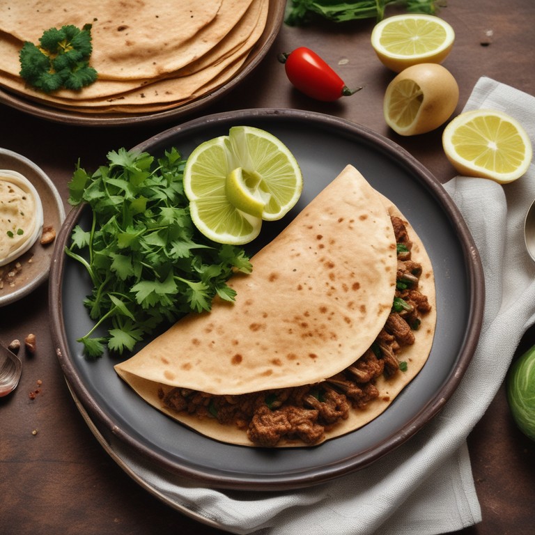 Minced Meat Chapati Wraps