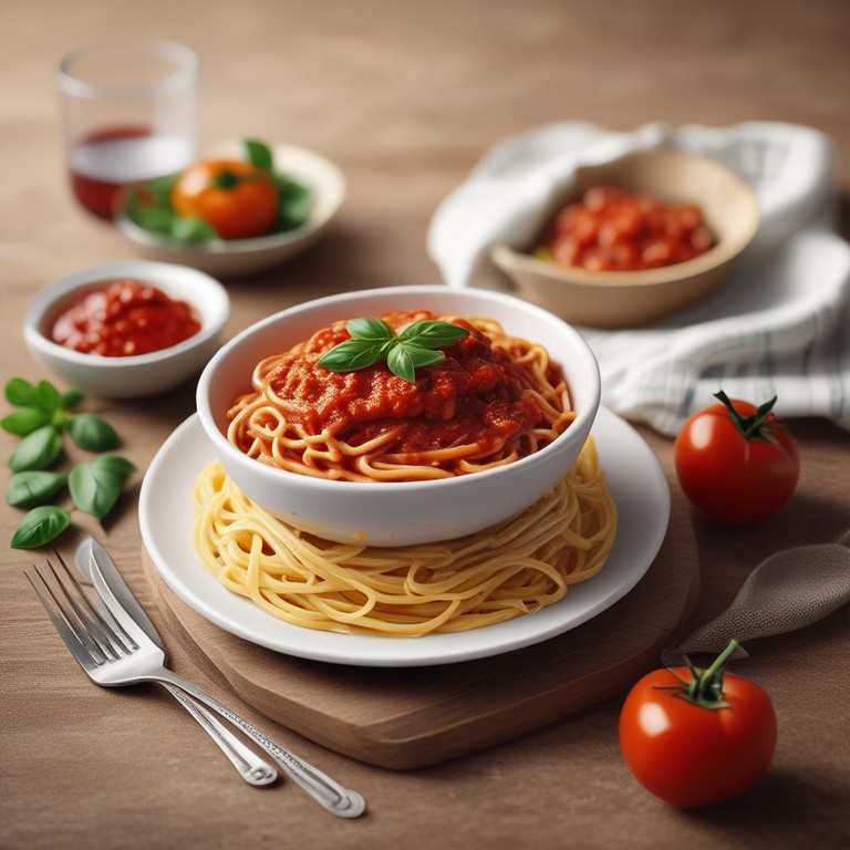 Espaguete Clássico com Molho de Tomate