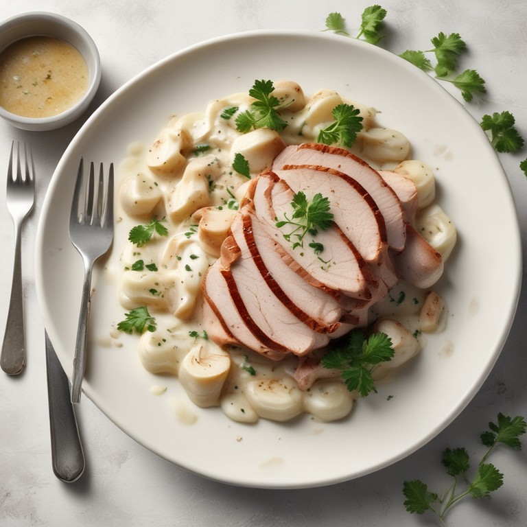 Zartes Schweinefilet in cremiger Joghurtsauce