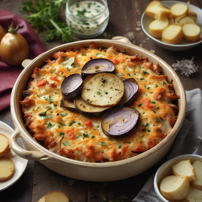 Cheesy Eggplant Chicken Bake