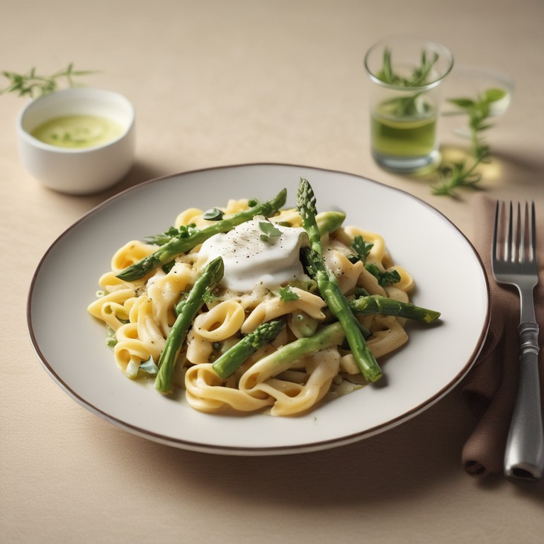 Grüner Spargel Frischkäse Nudeln - Mr. Cook