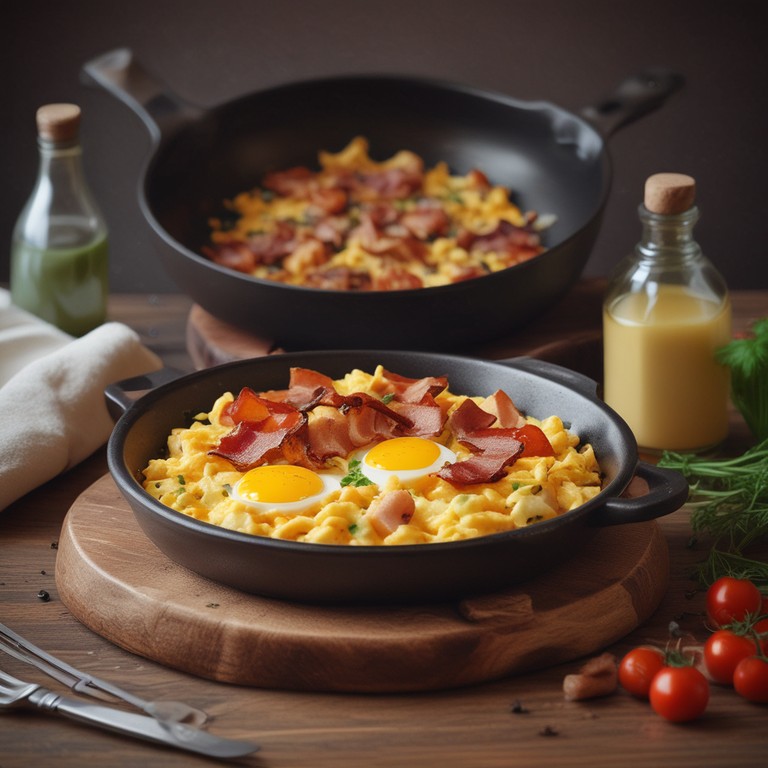 Creamy Paprika Bacon and Egg Breakfast