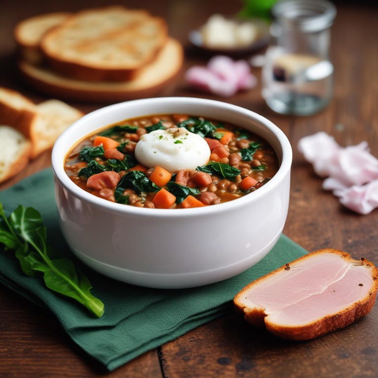 Lentejas con Jamón y Vegetales