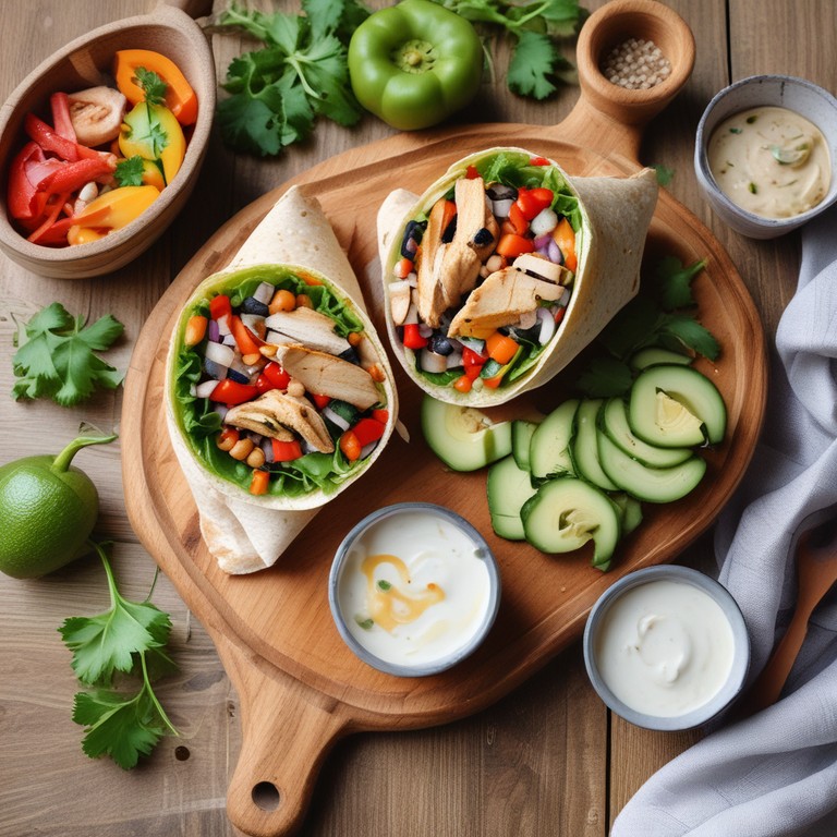Wraps au Poulet et aux Légumes d'Été