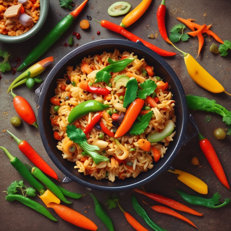 Spicy Vegetable Rice Stir Fry