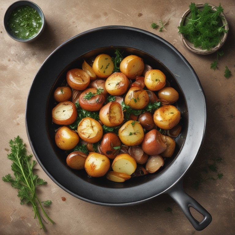 Crispy Onion and Potato Hash