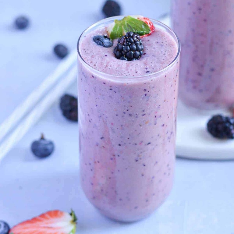 Smoothie Power Parfait - Batido de frutos rojos y almendra