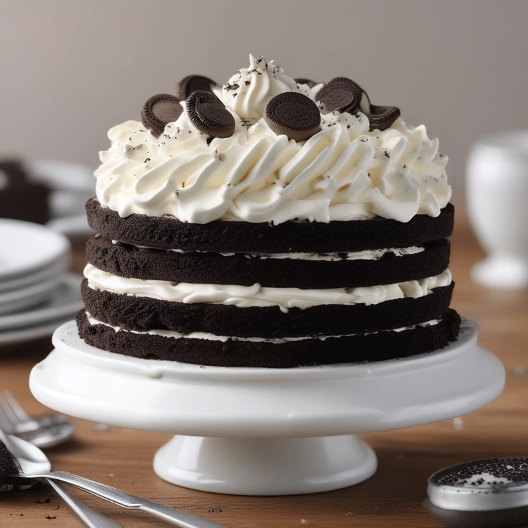 Eggless and Flourless Oreo Cake