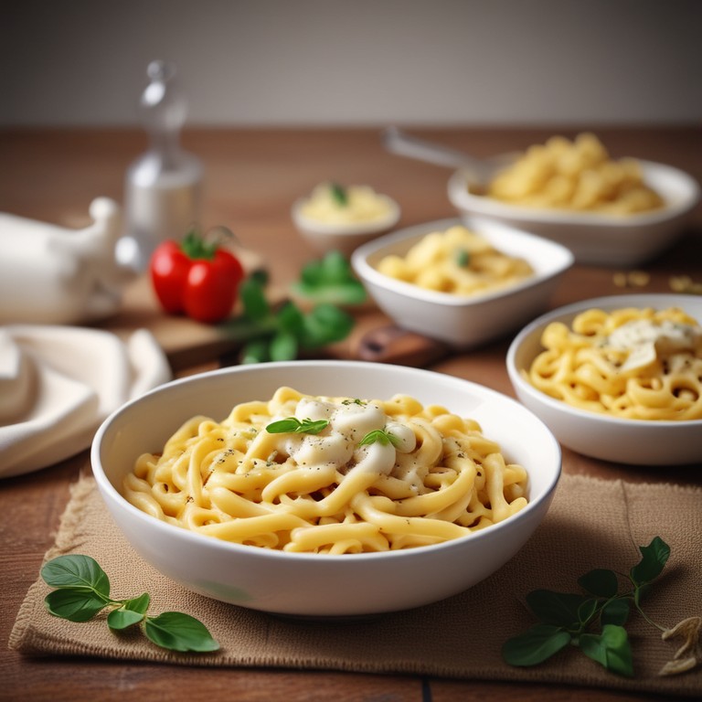 Creamy Macaroni Pasta with Mozzarella Cheese