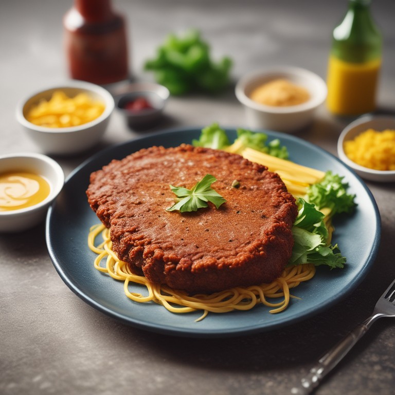 Milanesas de Carne con Ensalada y Papas Fritas