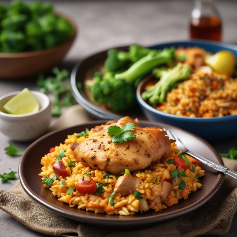Arroz con Pollo y Brócoli