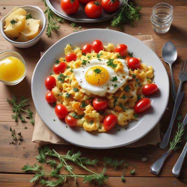 Savory Tomato and Onion Scrambled Eggs