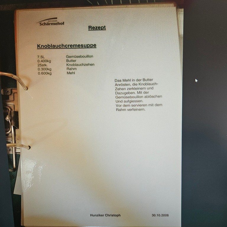 Knoblauchcremesuppe - Mr. Cook