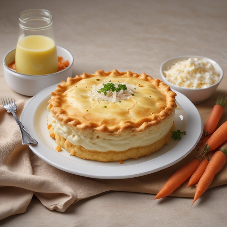 Torta Cremosa de Tapioca e Frango