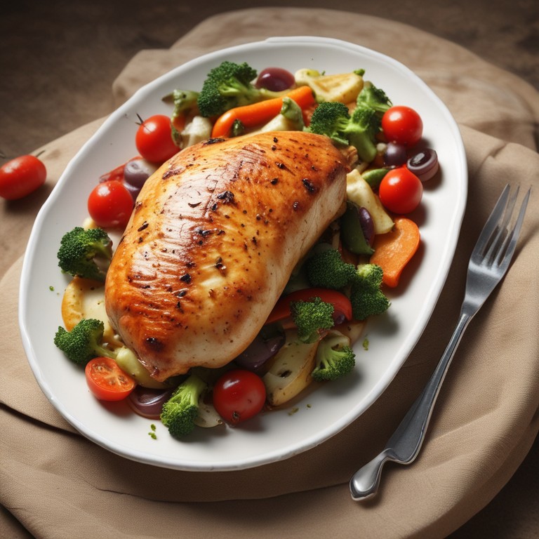 Pechuga de Pollo con Verduras al Horno - Mr. Cook