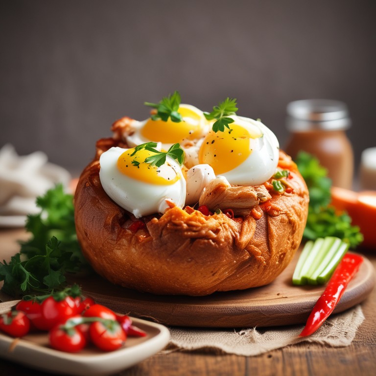 Spicy Chicken Bread Bowl