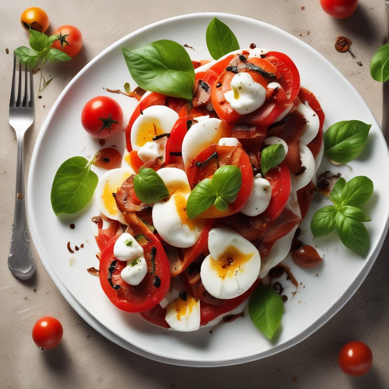 Caprese Salad with a Twist of Bacon