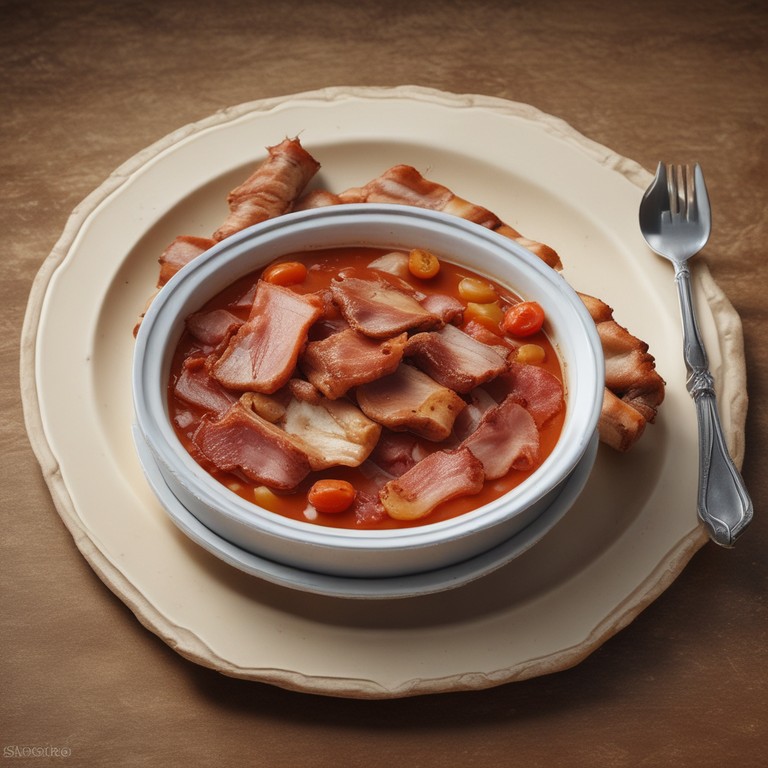 Macarrão de Bacon com Molho de Tomate