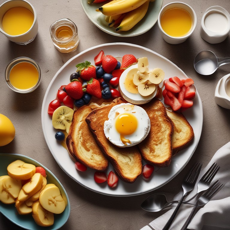 Banana Egg Brown Bread Breakfast