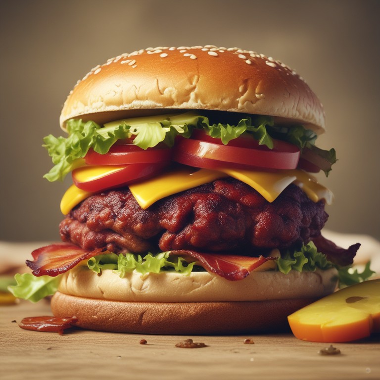 Spicy Bacon Cheddar Cheeseburger with Pickles