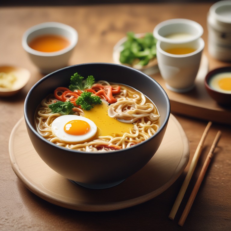 Savory Ramen Egg and Cheese Bowl