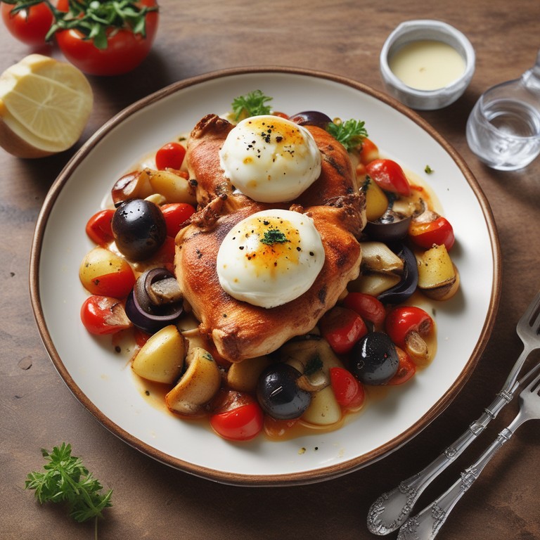 Mediterranean Baked Chicken with Veggie Medley