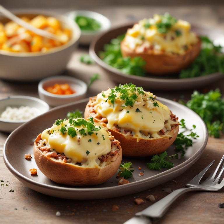 Tuna Stuffed Baked Potatoes