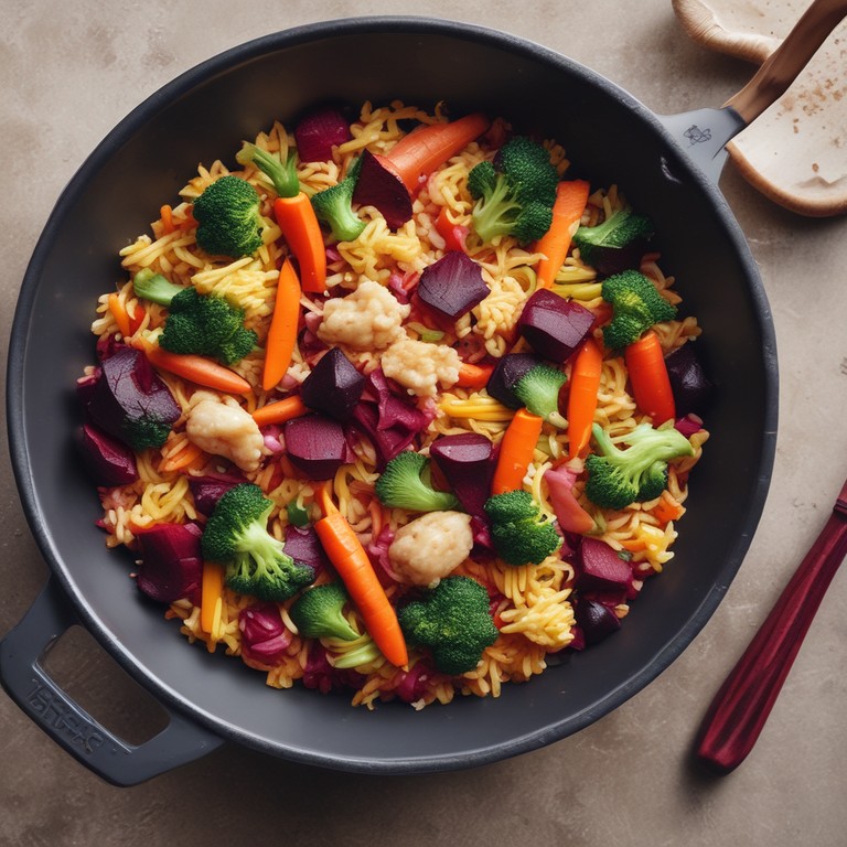 Colorful Vegetable Rice Stir-Fry