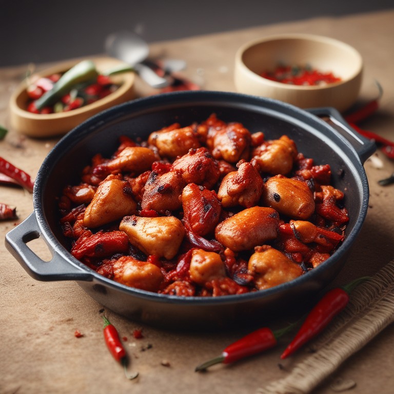 Spicy Dry Red Chilli Chicken