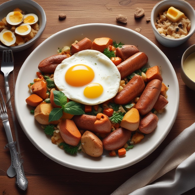 Ovo Salsicha Batata Doce Aipim Trigo