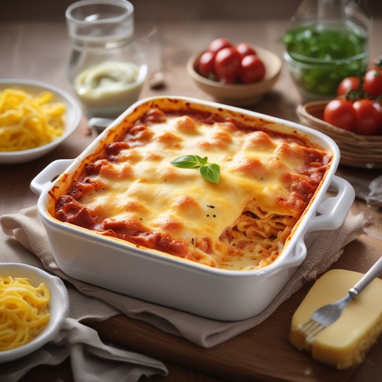 Lasanha Cremosa com Presunto e Queijo