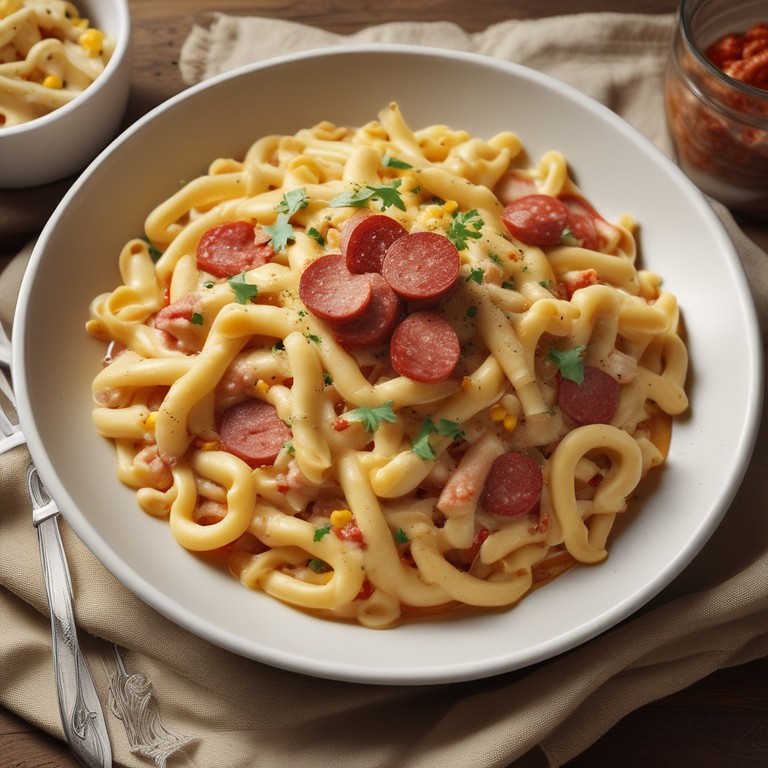 Macarrão com Molho de Salame e Queijo