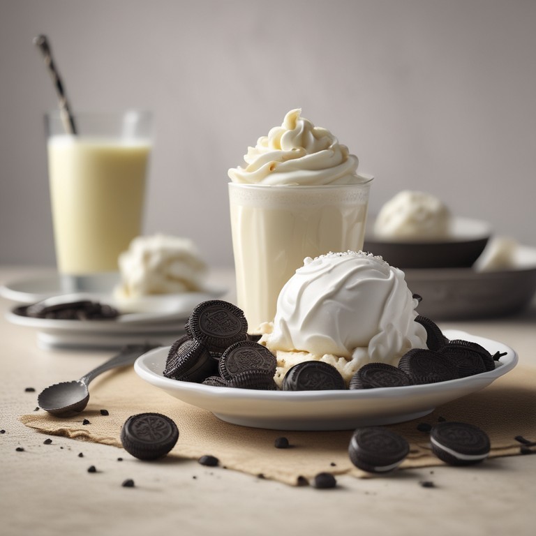 Creamy Vanilla Ice Cream with Oreo Crunch