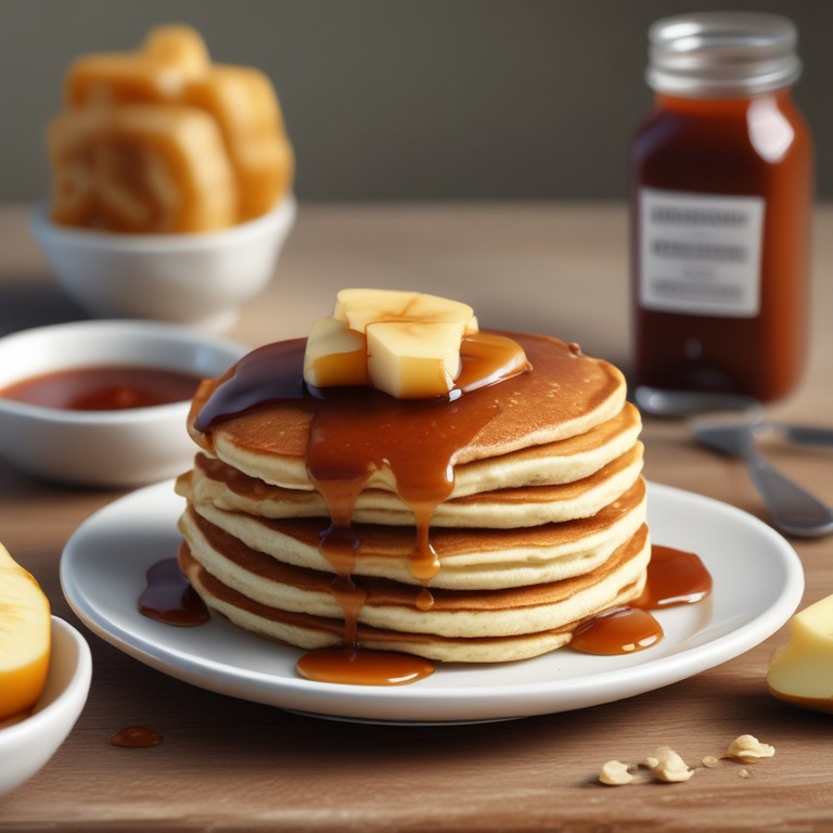 Apple Butter and Oatmeal Pancakes
