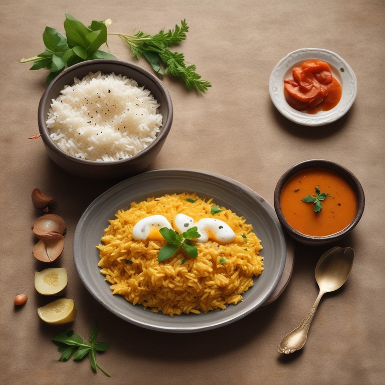 Flavorful Tomato Ginger Rice with Butter Curry