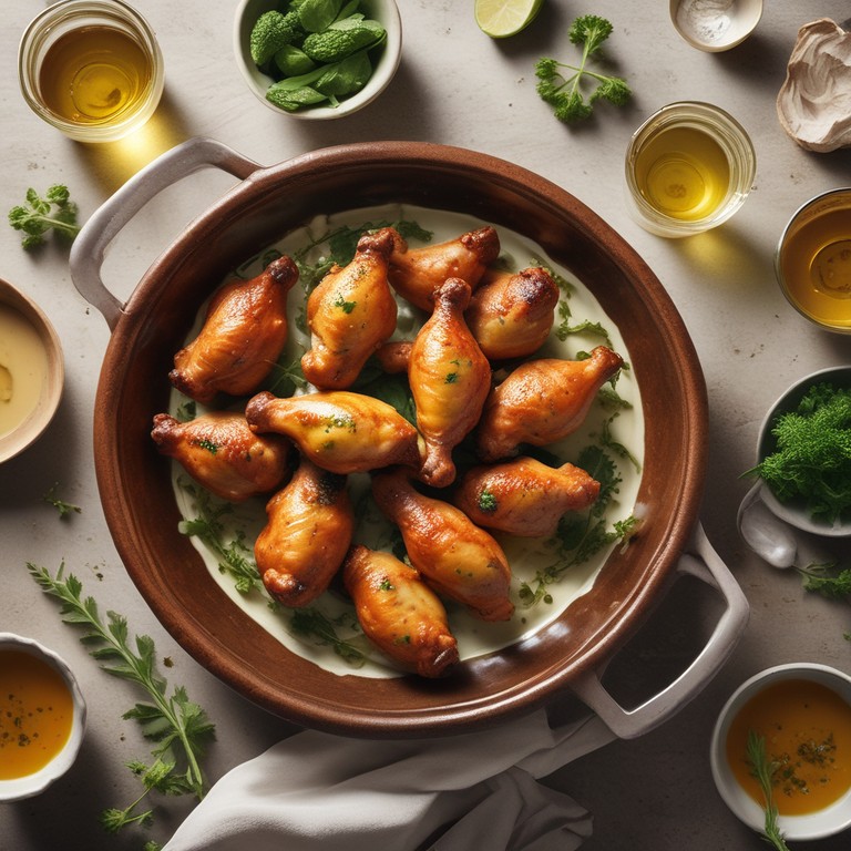 Alitas de Pollo en Salsa de Vino Blanco sin Horno