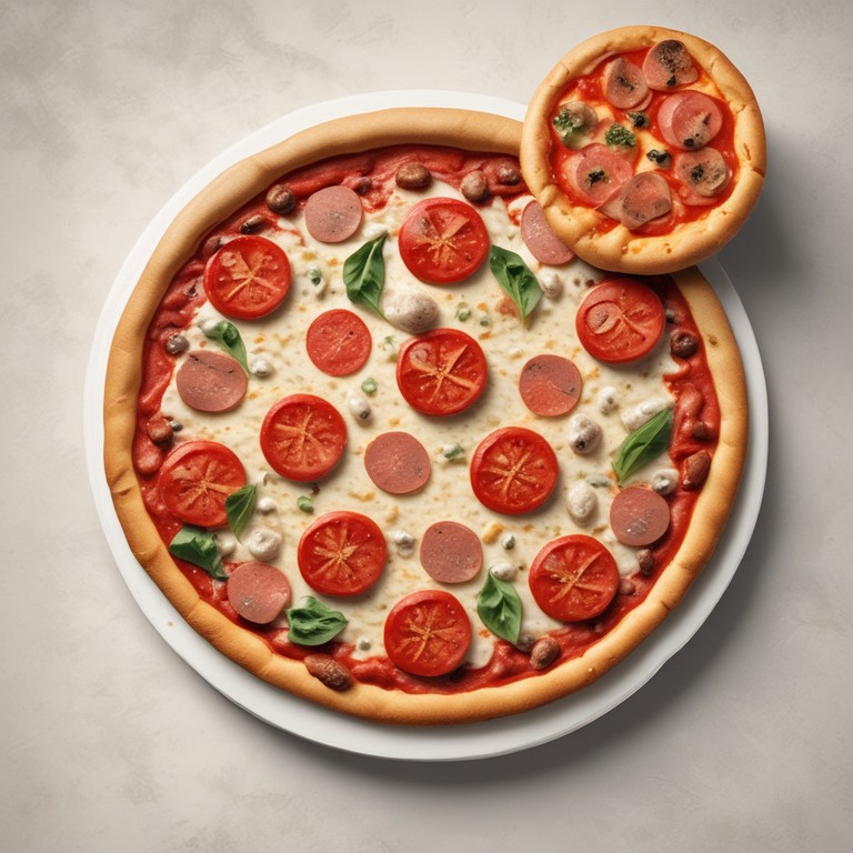 Pizza de Hambúrguer com Requeijão