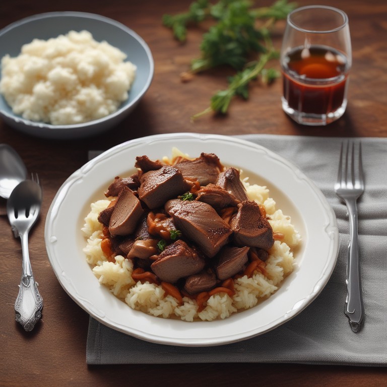 Mouton Braisé avec Riz