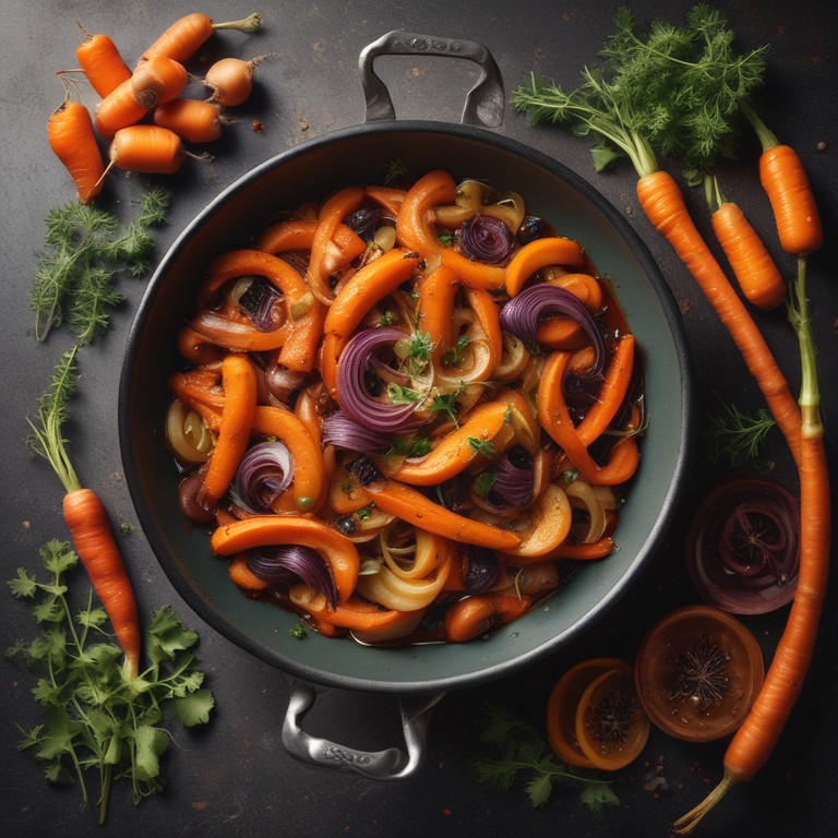 Spiced Carrot and Onion Saute