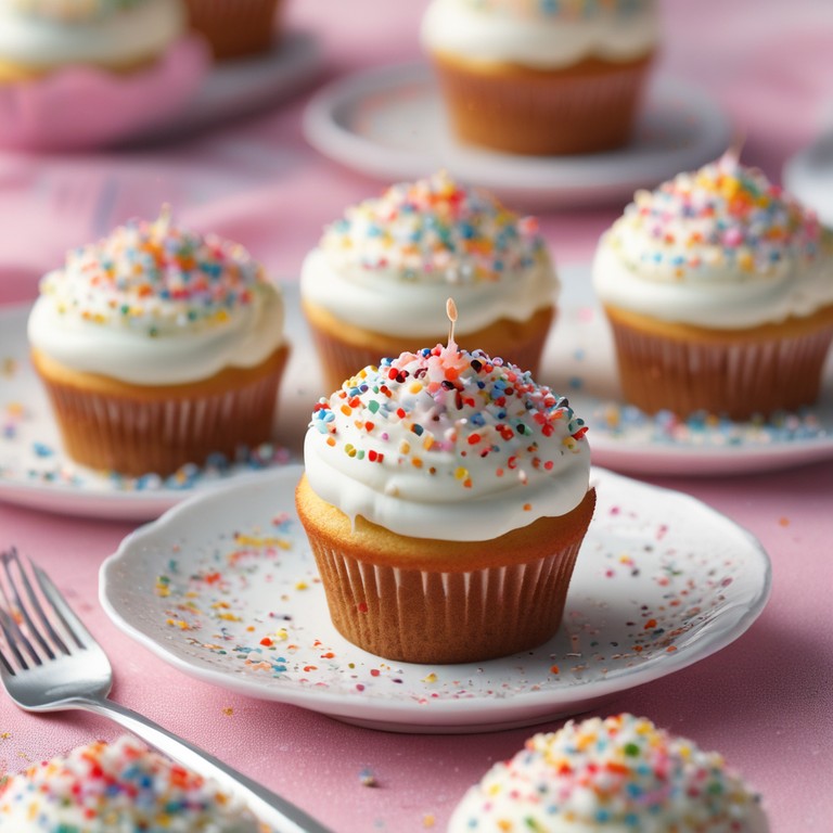 Steamed Birthday Cupcakes