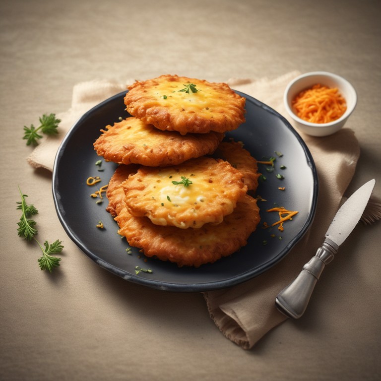 Cheesy Potato and Carrot Fritters